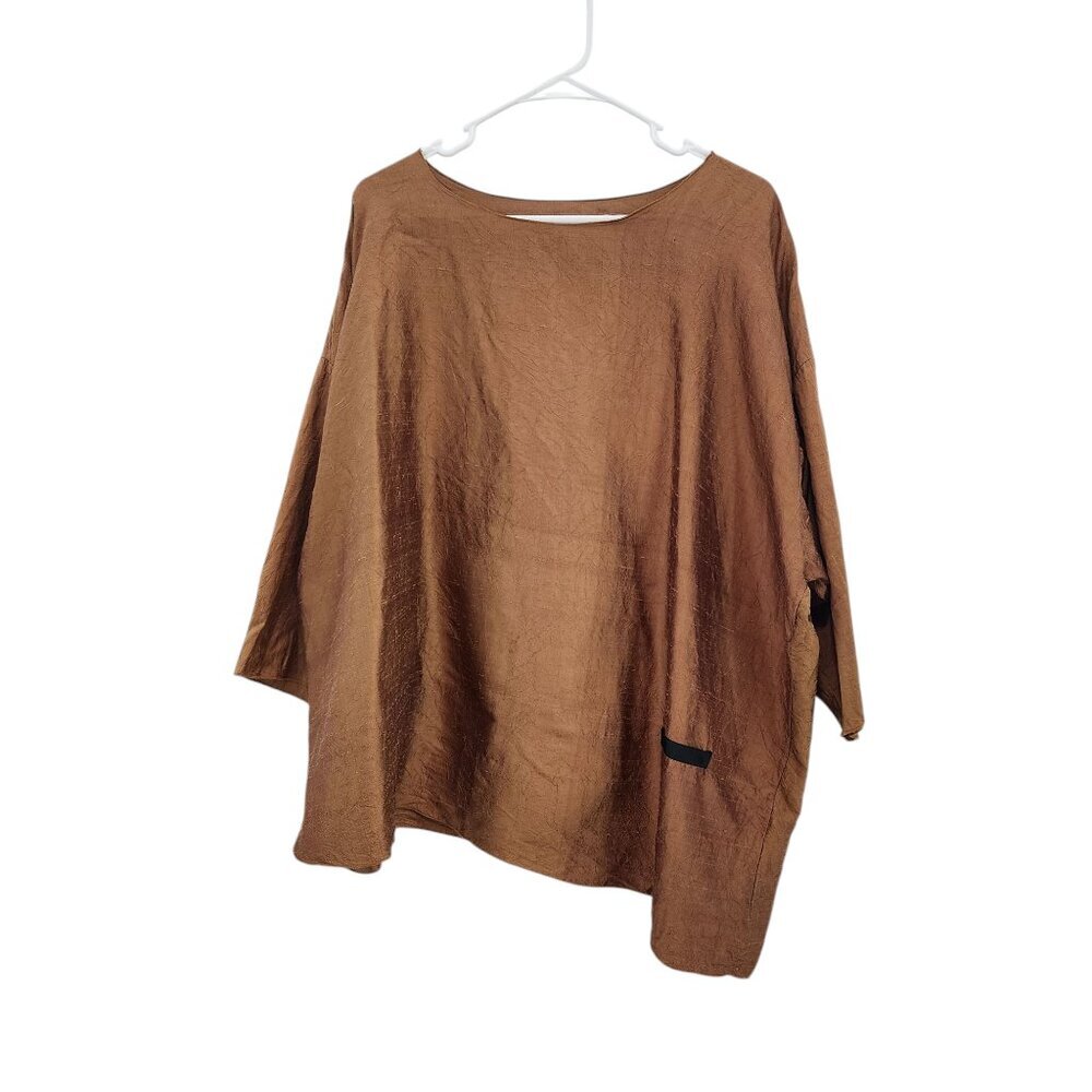 Noblu Women's Casual Asymmetrical Oversized Top